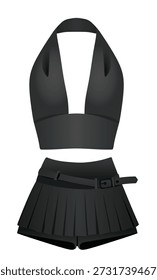 Corte superior e shorts. vetor