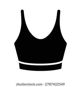 Crop Top silhouette vector art Illustration