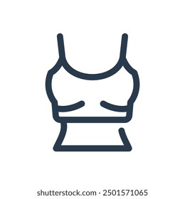 Crop Top Y2K Vector Icon Illustration