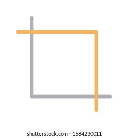 crop vector color line icon 