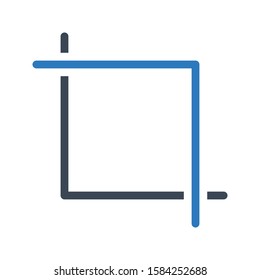 crop vector glyph color icon 