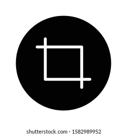 crop vector glyph flat icon 