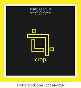 crop vector icon