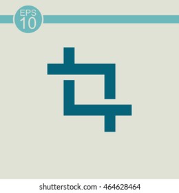 Crop vector icon.