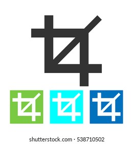 Crop vector icon.