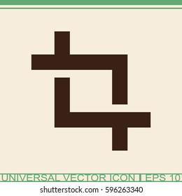 Crop vector icon.