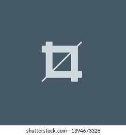 Crop vector icon. Crop concept stroke symbol design. Thin graphic elements vector illustration, outline pattern for your web site design, logo, UI. EPS 10.