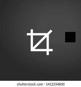 Crop vector icon. Crop concept stroke symbol design. Thin graphic elements vector illustration, outline pattern for your web site design, logo, UI. EPS 10.