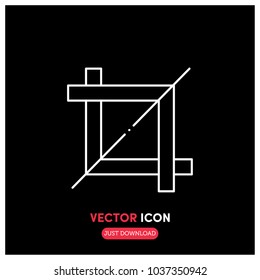 Crop Vector Icon Illustration