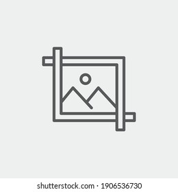 Crop vector icon illustration sign