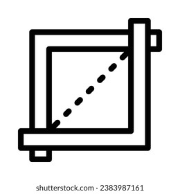crop vector icon on white background