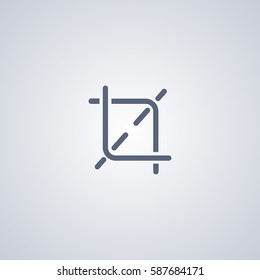 Crop vector icon, Slice vector icon