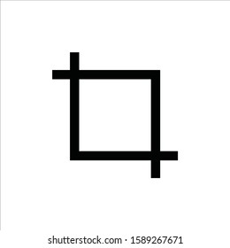 Crop vector icon. Crop tool flat sign design. Crop symbol pictogram