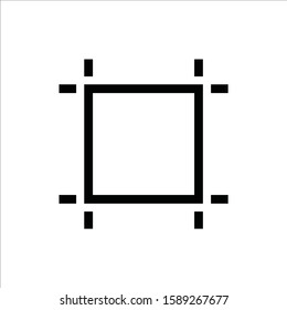 Crop vector icon. Crop tool flat sign design. Crop symbol pictogram
