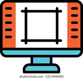 crop Vector illustration on a transparent background. Premium quality symmbols. Line Color vector icons for concept and graphic design.