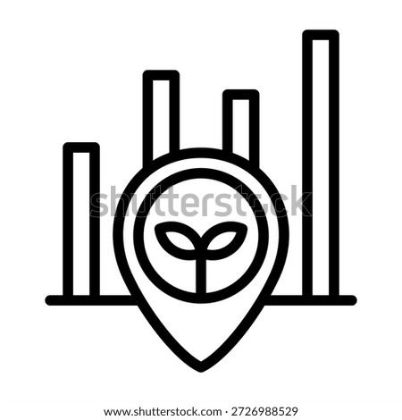 Crop Yield Icon - Black Outline Icons Style For Agriculture and Business