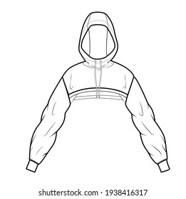 Crop top hoodie discount drawing