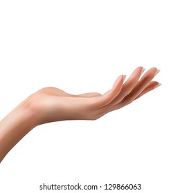 Cropped illustration of a female hand