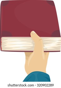Cropped Illustration of a Man Handing Over a Book svg