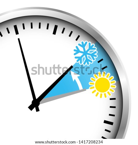 Cropped Silver Clock Winter Time Snowflake And Sun