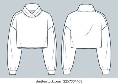 Turtle Neck Sweater Flat Sketch Front Stock Vector Royalty Free  1705840270  Shutterstock