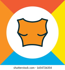 Símbolo de línea coloreado con icono recortado. Un elemento empresarial aislado de primera calidad en un estilo moderno.