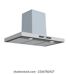 Cropped view of woman hand select mode on cooking hood, Kitchen and Domestic Appliances, hood in kitchen, Kitchen hood