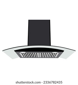 Cropped view of woman hand select mode on cooking hood, Kitchen and Domestic Appliances, hood in kitchen, Kitchen hood