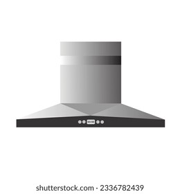 Cropped view of woman hand select mode on cooking hood, Kitchen and Domestic Appliances, hood in kitchen, Kitchen hood