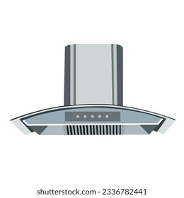 Cropped view of woman hand select mode on cooking hood, Kitchen and Domestic Appliances, hood in kitchen, Kitchen hood
