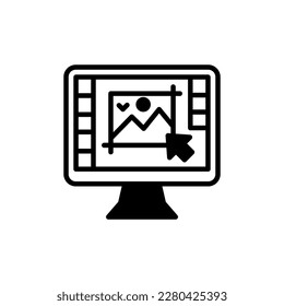 Cropping Image icon in vector. Illustration