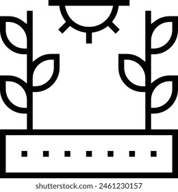 crops icon. Thin linear style design isolated on white background