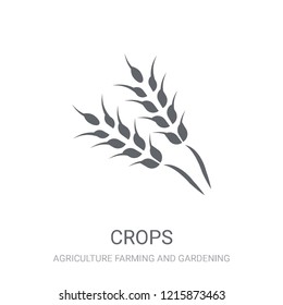 Crops icon. Trendy Crops logo concept on white background from Agriculture Farming and Gardening collection. Suitable for use on web apps, mobile apps and print media.