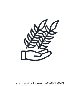 crops icon. vector.Editable stroke.linear style sign for use web design,logo.Symbol illustration.