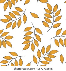 crops or leafes - seamless vector repeat pattern