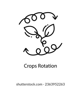 Crops Rotation doodle Icon Design illustration. Agriculture Symbol on White background EPS 10 File