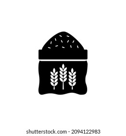 Crops simple flat icon on white background.