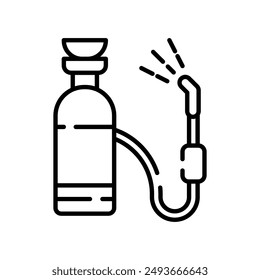 Crops Spray Outline Icon, Vector illustration