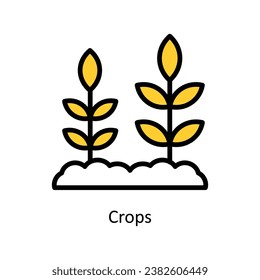 Crops vector Filled outline Design illustration. Symbol on White background EPS 10 File 