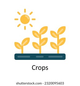 Crops Vector Flat Icon Design illustration. Nature and ecology Symbol on White background EPS 10 File