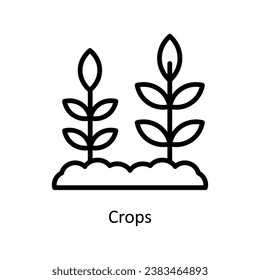 Crops vector outline  Design illustration. Symbol on White background EPS 10 File 