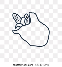Crops vector outline icon isolated on transparent background, high quality linear Crops transparency concept can be used web and mobile