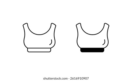 Croptop icon design with white background stock illustration