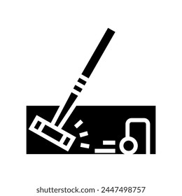 croquet game glyph icon vector. croquet game sign. isolated symbol illustration
