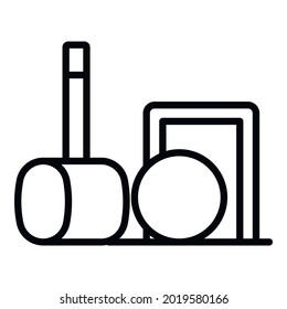 Croquet game icon. Outline Croquet game vector icon for web design isolated on white background