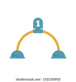 Croquet gate icon. Flat illustration of croquet gate vector icon for web design