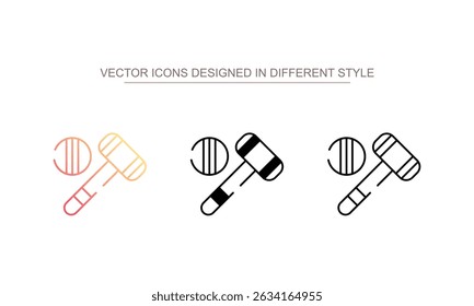 Croquet icon design with white background stock illustration