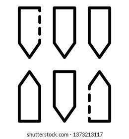 Croquet pin icon. Outline croquet pin vector icon for web design isolated on white background
