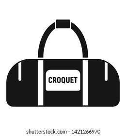 Croquet sport bag icon. Simple illustration of croquet sport bag vector icon for web design isolated on white background