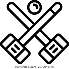 Croquet Vector Icon Design Illustration